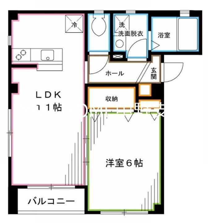 東京都中野区野方1(マンション)の賃貸物件の間取り