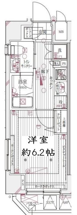 東京都大田区大森西5(マンション)の賃貸物件の間取り