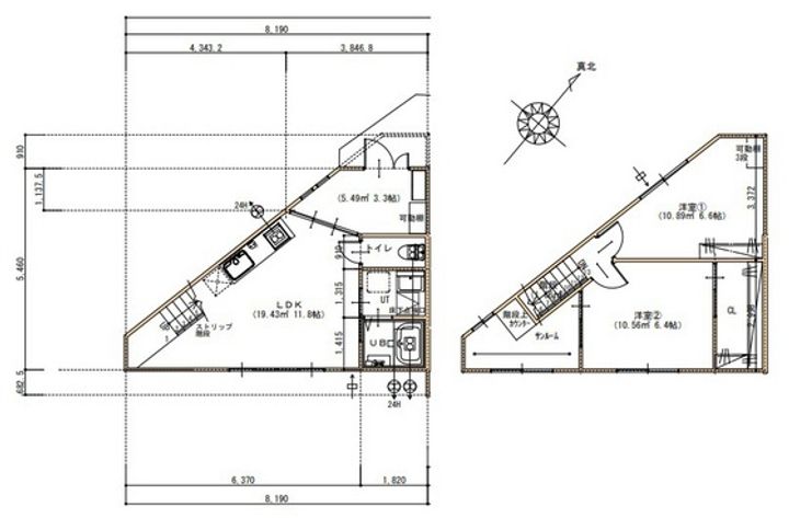 岡山県岡山市北区大安寺南町2(一戸建)の賃貸物件の間取り