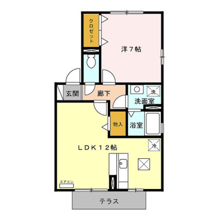 千葉県茂原市木崎(アパート)の賃貸物件の間取り