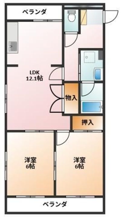 メゾンドール西町の間取り