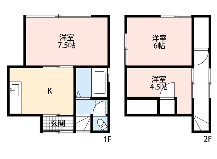 埼玉県越谷市大字南荻島(一戸建)の賃貸物件の間取り