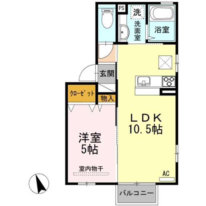新潟県長岡市宮内町(アパート)の賃貸物件の間取り