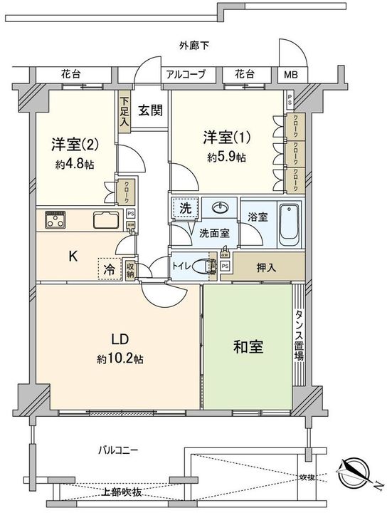 パティオス2番街の間取り