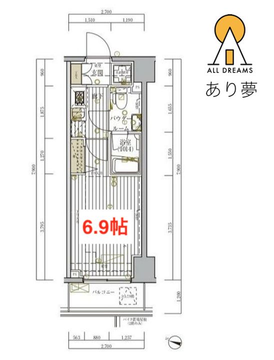 グロース横浜阪東橋の間取り