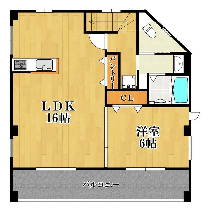 神奈川県横浜市鶴見区豊岡町(マンション)の賃貸物件の間取り