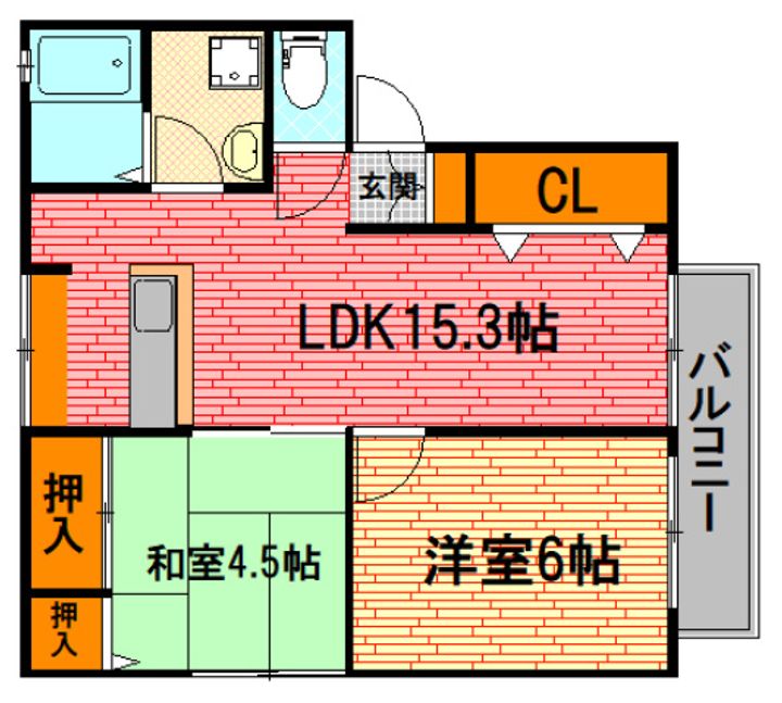 広島県三次市三次町(アパート)の賃貸物件の間取り