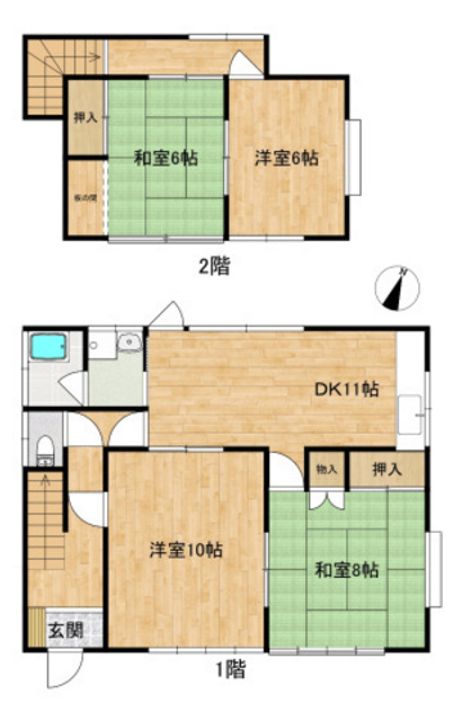 広島県広島市東区牛田中2(一戸建)の賃貸物件の間取り