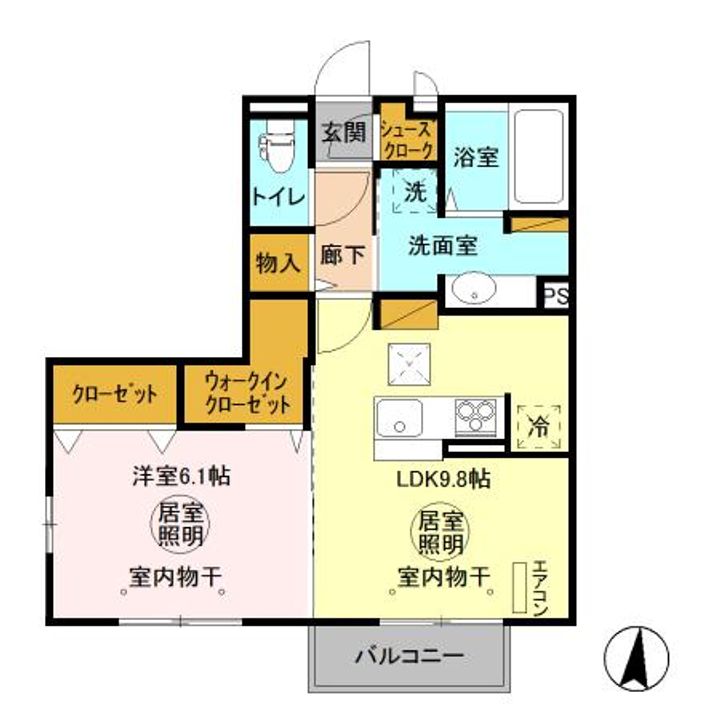 茨城県水戸市双葉台1(アパート)の賃貸物件の間取り