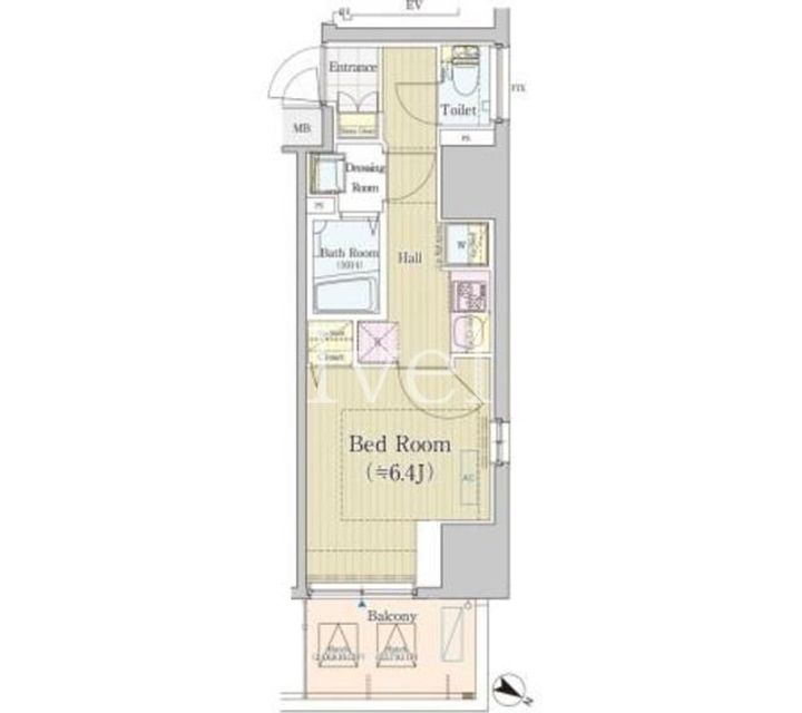 東京都千代田区神田猿楽町1(マンション)の賃貸物件の間取り