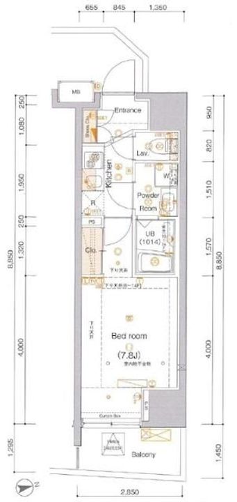 東京都新宿区百人町1(マンション)の賃貸物件の間取り