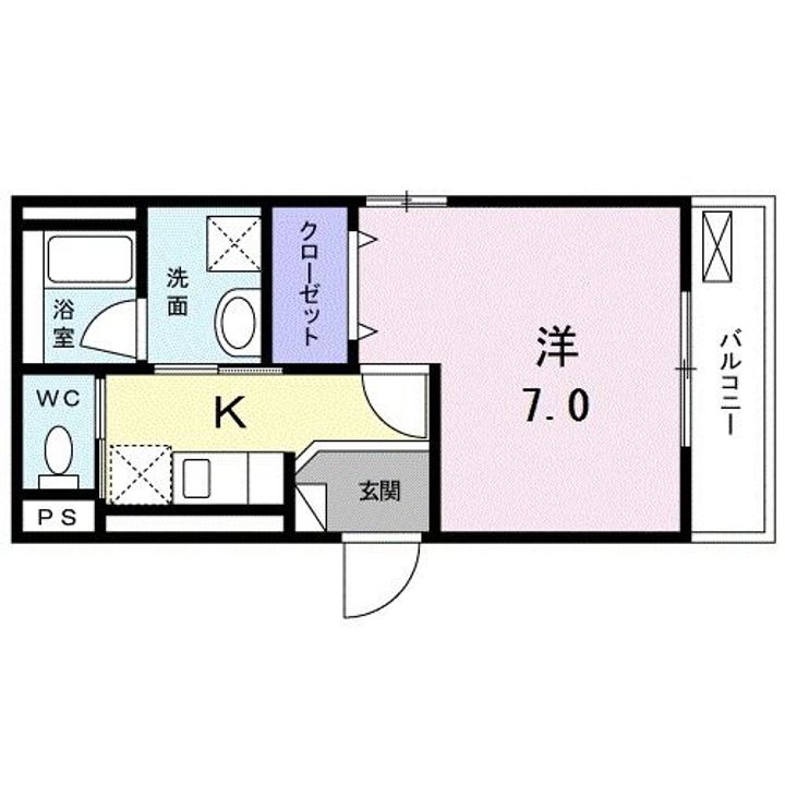 神奈川県横浜市中区石川町1(アパート)の賃貸物件の間取り