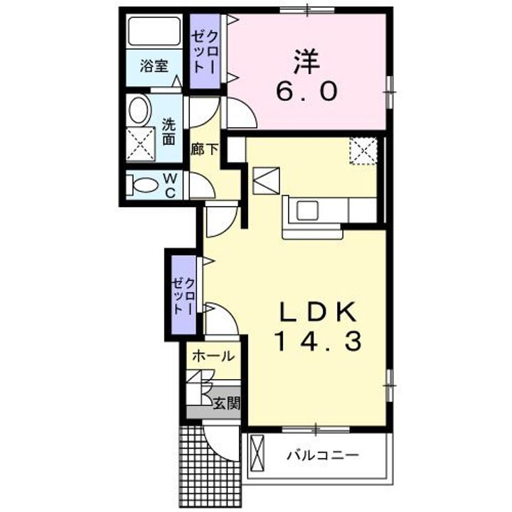 茨城県筑西市下川島(アパート)の賃貸物件の間取り