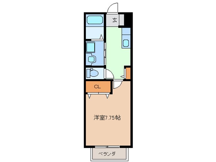 岐阜県岐阜市折立(アパート)の賃貸物件の間取り