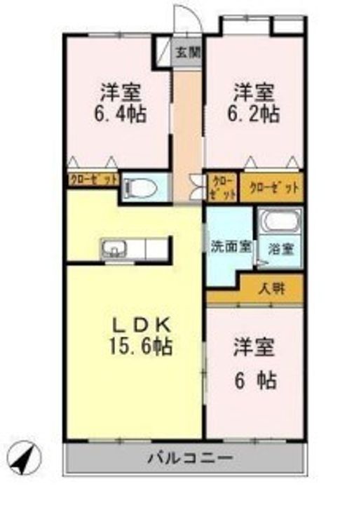神奈川県藤沢市石川1(マンション)の賃貸物件の間取り
