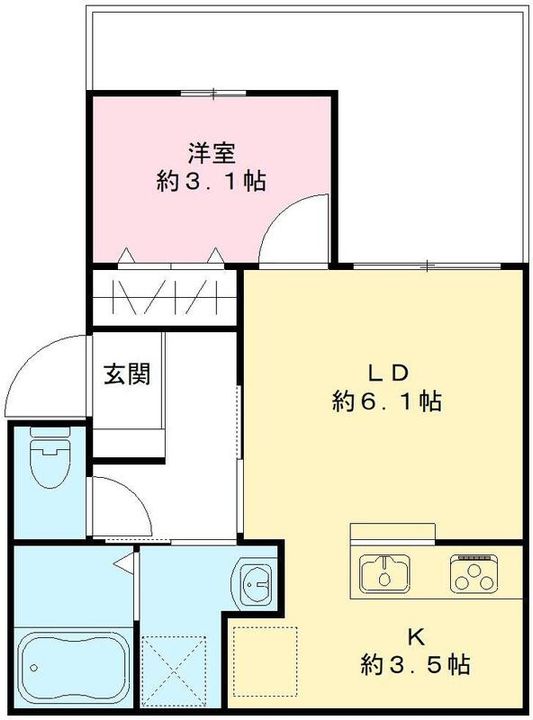 東京都中野区若宮1(アパート)の賃貸物件の間取り