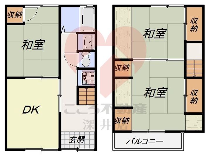 大阪府東大阪市吉田6(一戸建)の賃貸物件の間取り