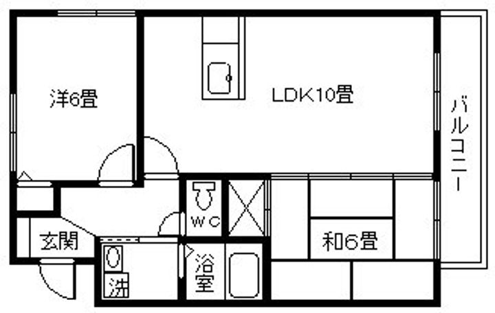ルーミナスB棟の間取り