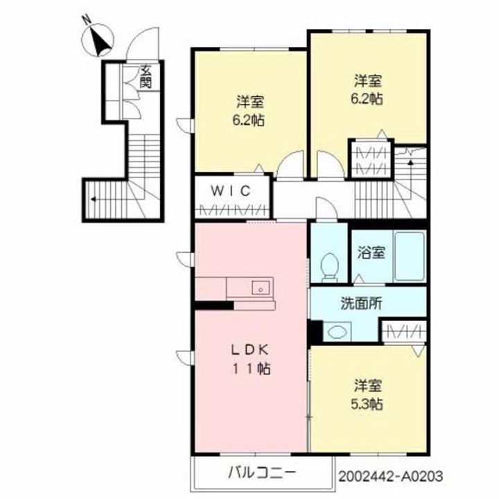 シャーメゾン寒田の間取り