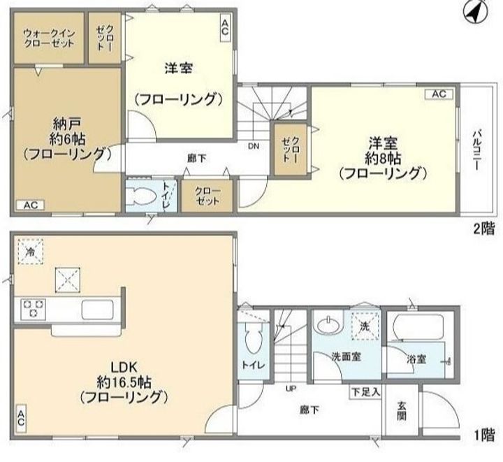 神奈川県横浜市港南区東永谷1(一戸建)の賃貸物件の間取り
