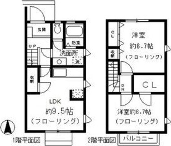 岐阜県岐阜市水海道2(一戸建)の賃貸物件の間取り