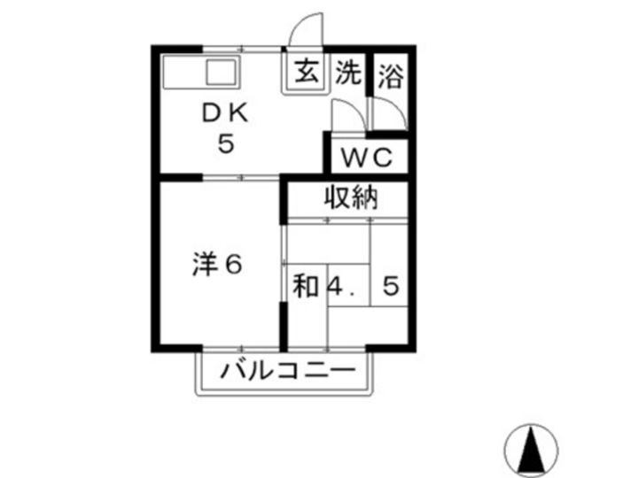 コーポみやび Aの間取り