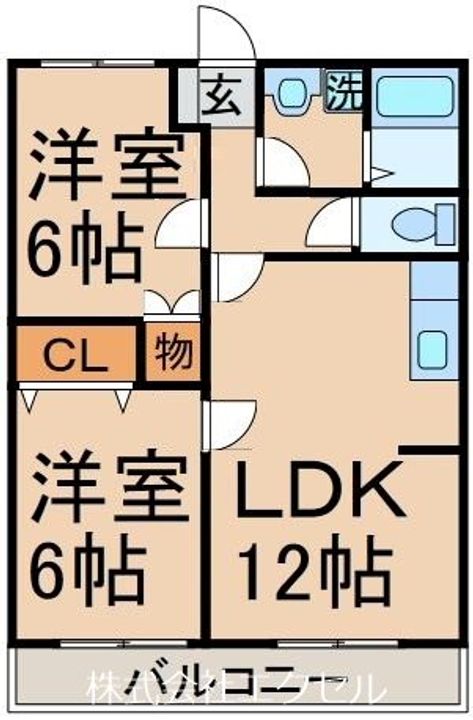 東京都西多摩郡瑞穂町大字箱根ケ崎(マンション)の賃貸物件の間取り