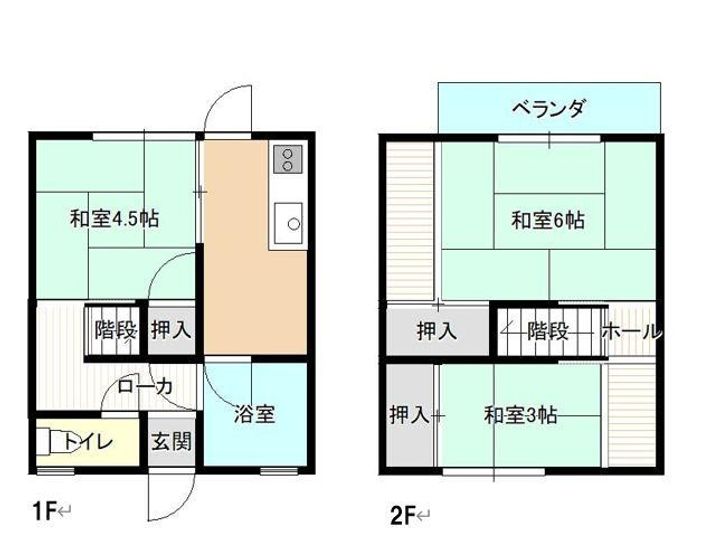 岡山県小田郡矢掛町東川面(一戸建)の賃貸物件の間取り