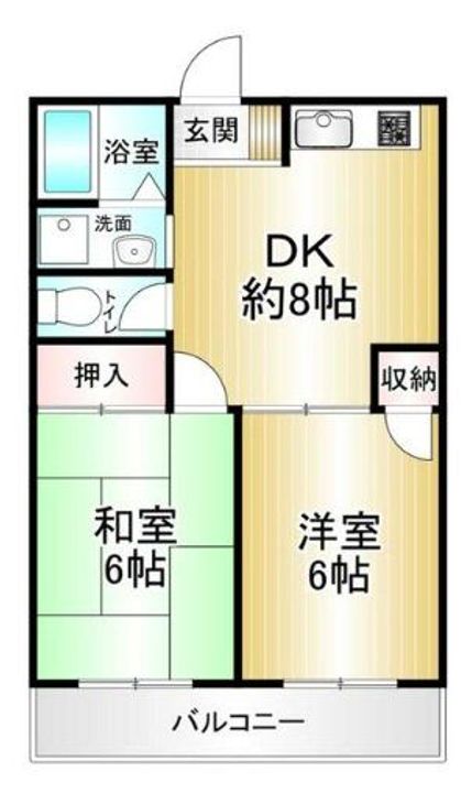 東京都小平市学園東町2(マンション)の賃貸物件の間取り