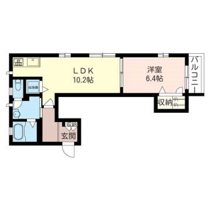 神奈川県厚木市旭町5(マンション)の賃貸物件の間取り