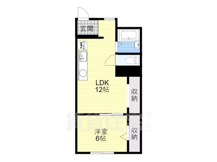 大阪府高槻市幸町(マンション)の賃貸物件の間取り