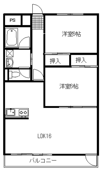 ヴィラ大国 Iの間取り