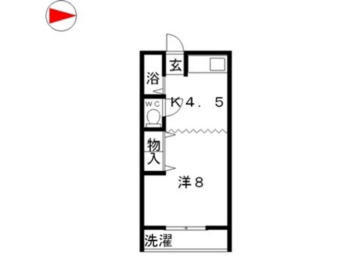 岡山県倉敷市二子(アパート)の賃貸物件の間取り