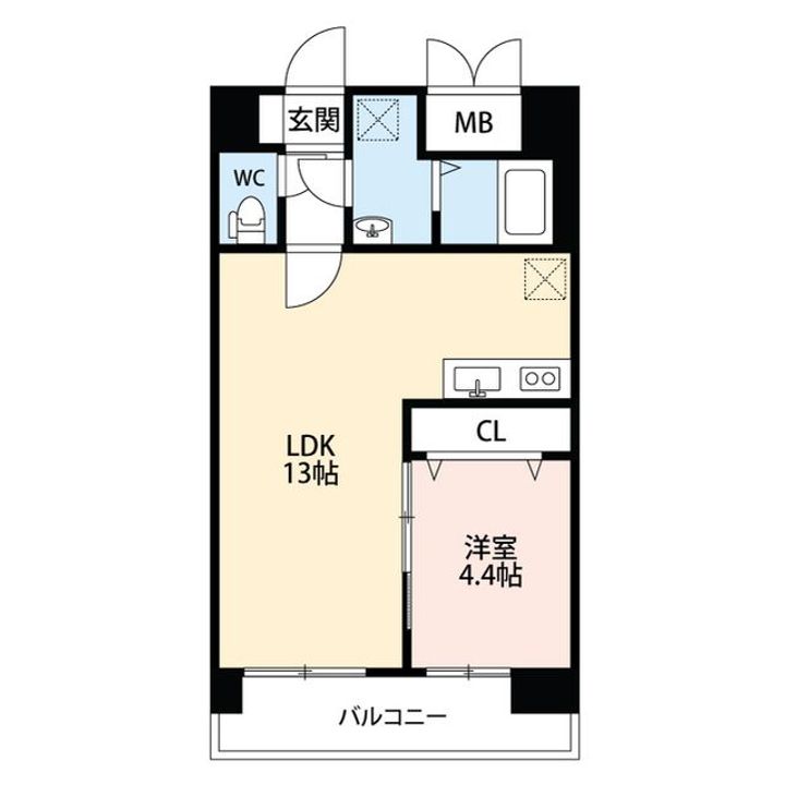 新潟県新潟市中央区本町通5番町(マンション)の賃貸物件の間取り