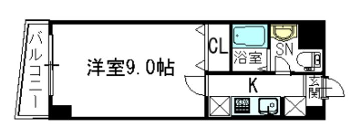 京都府京都市右京区西京極畔勝町(マンション)の賃貸物件の間取り