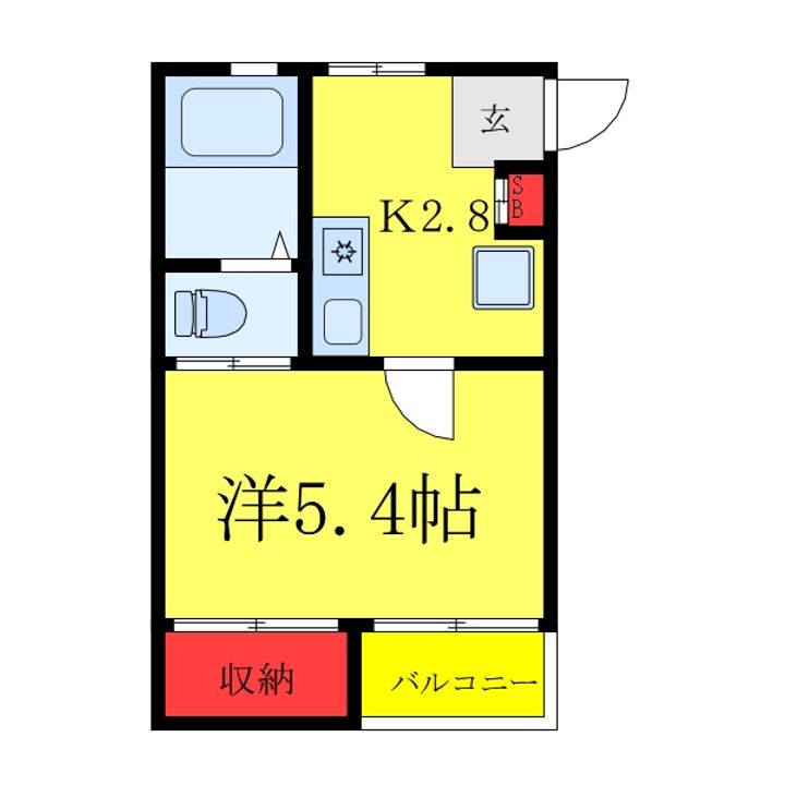 山一上中里ステーツの間取り