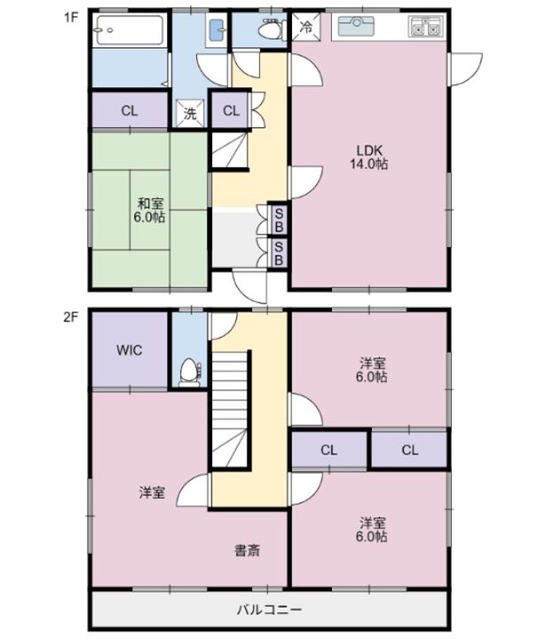 徳島県板野郡藍住町住吉字千鳥ケ浜(一戸建)の賃貸物件の間取り