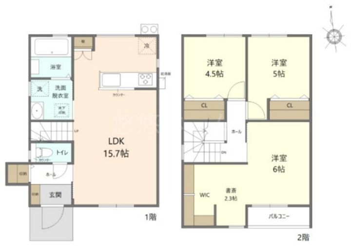 福岡県春日市春日1(一戸建)の賃貸物件の間取り