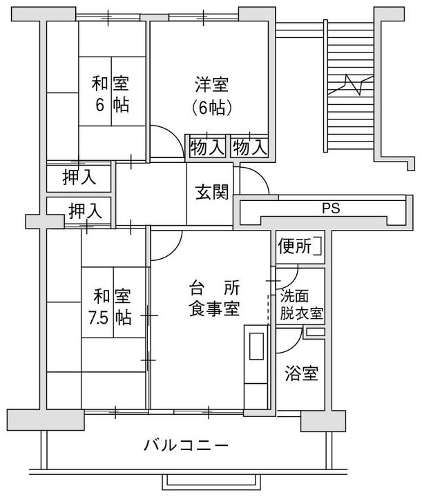 大阪府大阪市東住吉区公園南矢田4(一戸建)の賃貸物件の間取り