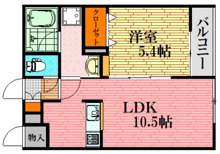 広島県三次市十日市東5(アパート)の賃貸物件の間取り