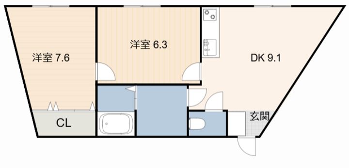 コーポサウスの間取り