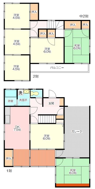 埼玉県坂戸市西坂戸1(一戸建)の賃貸物件の間取り