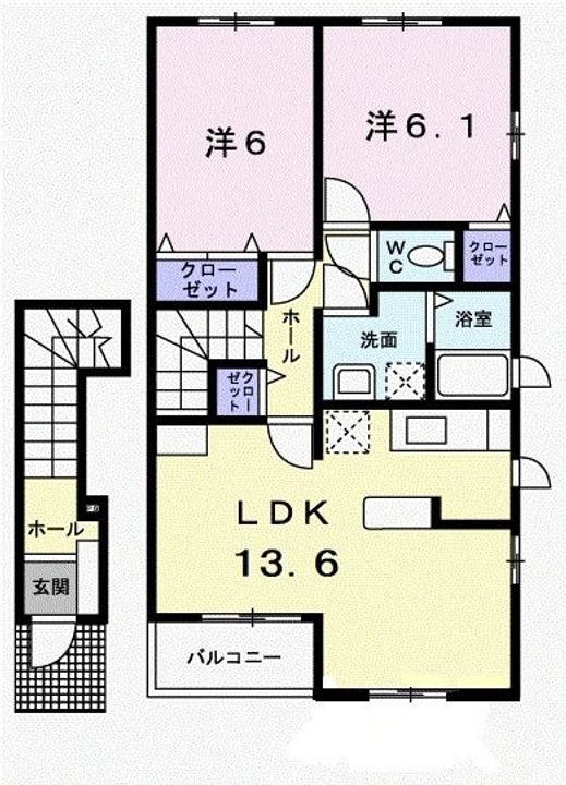 群馬県みどり市笠懸町阿左美(アパート)の賃貸物件の間取り