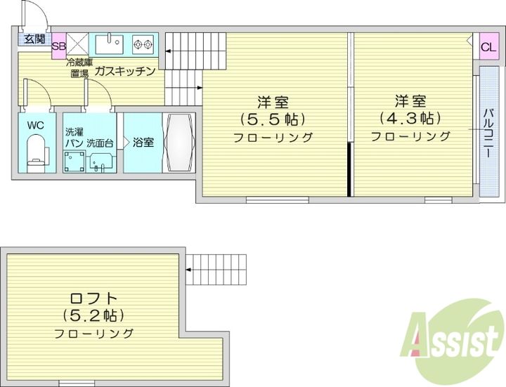 プランドール福田の間取り