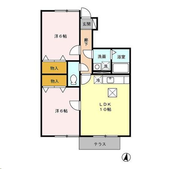 パルテール Bの間取り