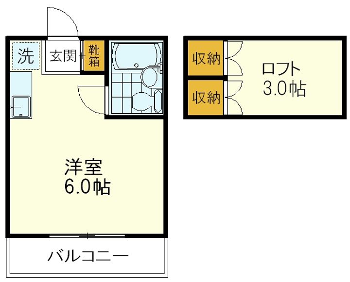 東京都小平市学園西町1(アパート)の賃貸物件の間取り