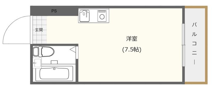 大阪府大阪市東淀川区井高野2(マンション)の賃貸物件の間取り