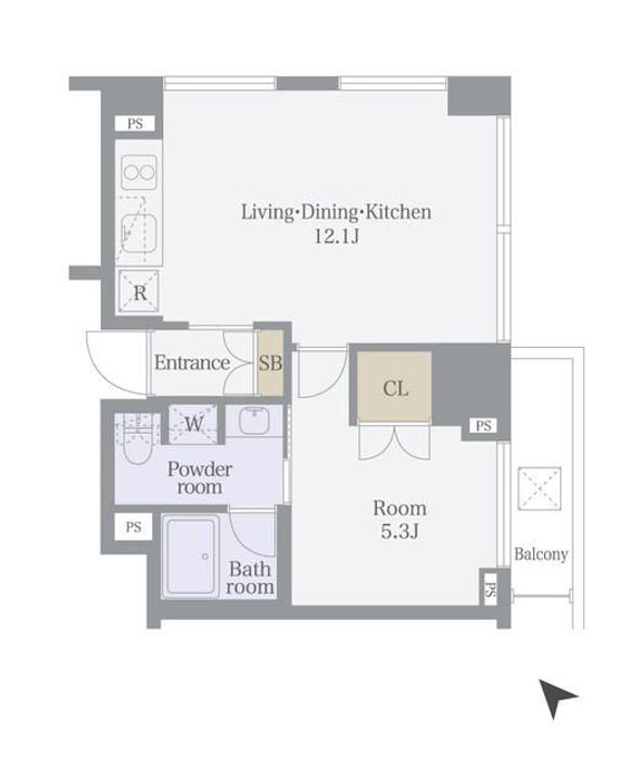 東京都板橋区南常盤台1(マンション)の賃貸物件の間取り