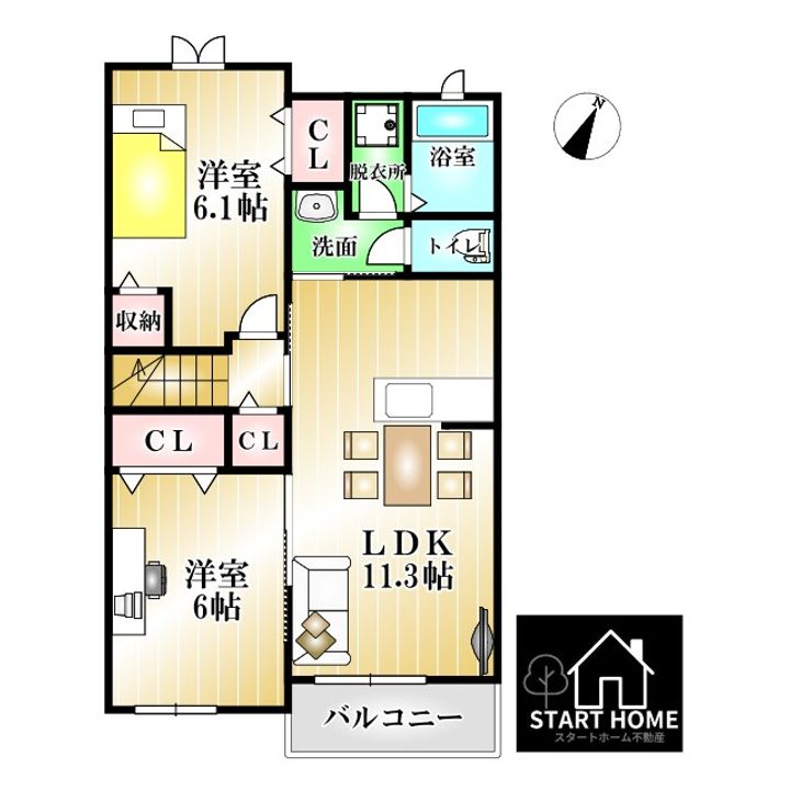 シェーン パラストCの間取り
