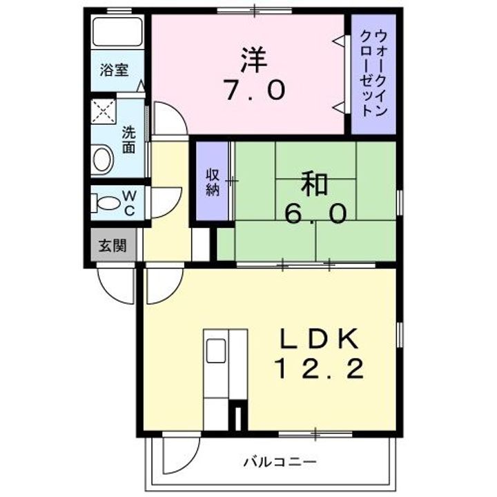 フォブール緑ヶ丘Aの間取り